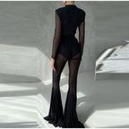 SIREN Sheer Flare Pants-pant-SAINT CHIC