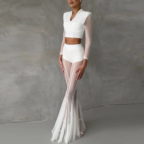 SIREN Sheer Flare Pants