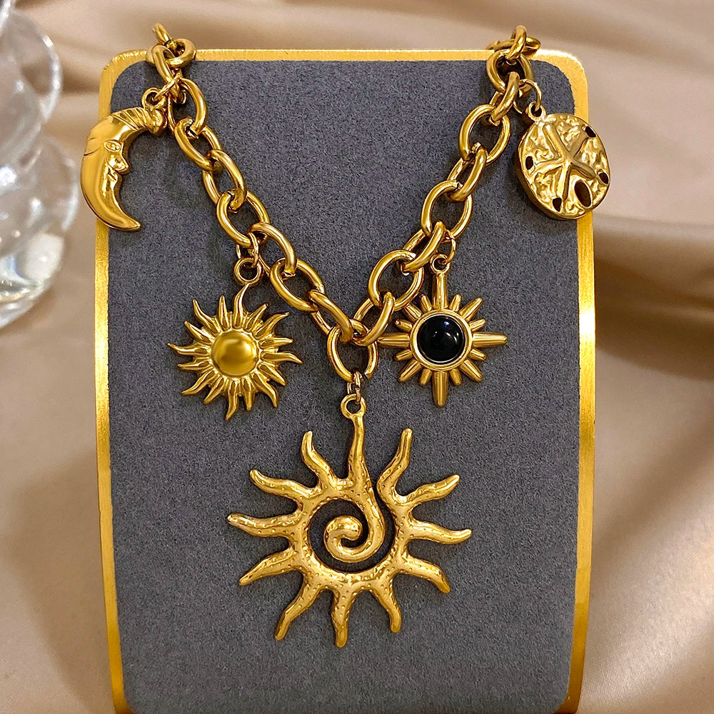 SOL & LUNA Charm Necklace Collection-necklace-SAINT CHIC