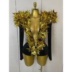 STARBURST Velvet Mesh Illusion Bodysuit-bodysuit-SAINT CHIC