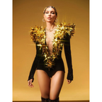 STARBURST Velvet Mesh Illusion Bodysuit-bodysuit-SAINT CHIC