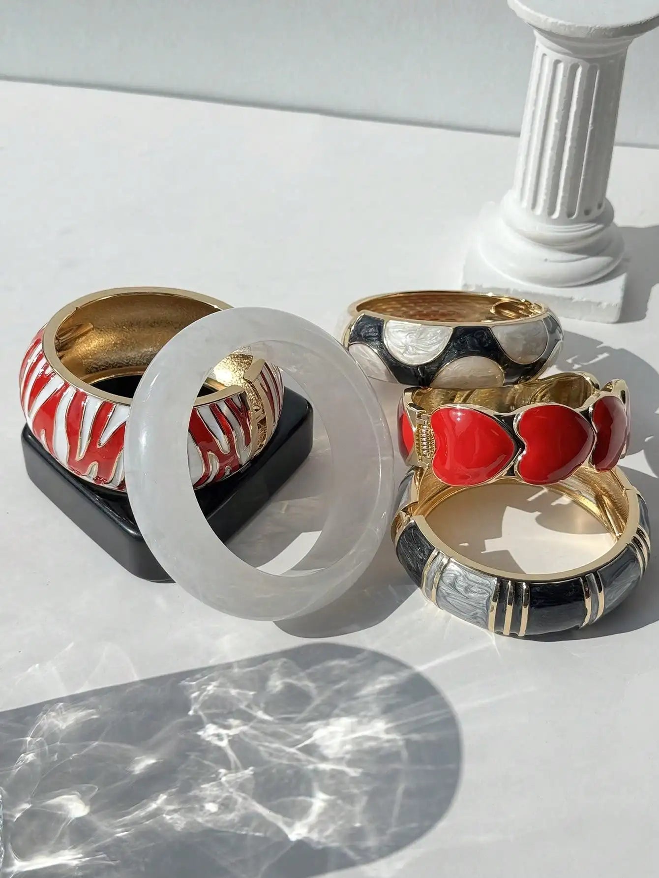 THE CREST Bangle Collection-bracelets-SAINT CHIC