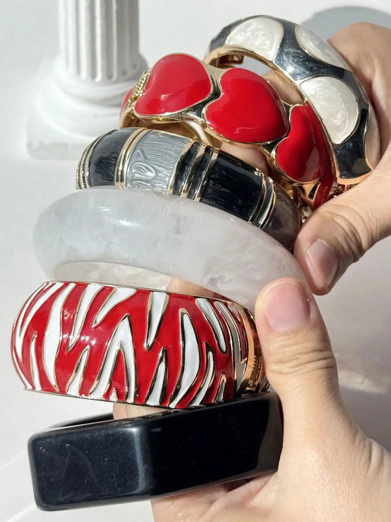 THE CREST Bangle Collection-bracelets-SAINT CHIC