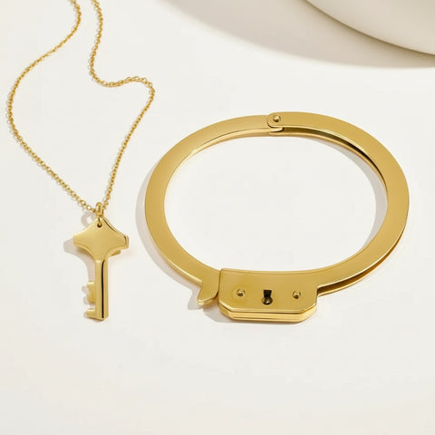 LOCK & KEY Bond Cuff + Necklace Set