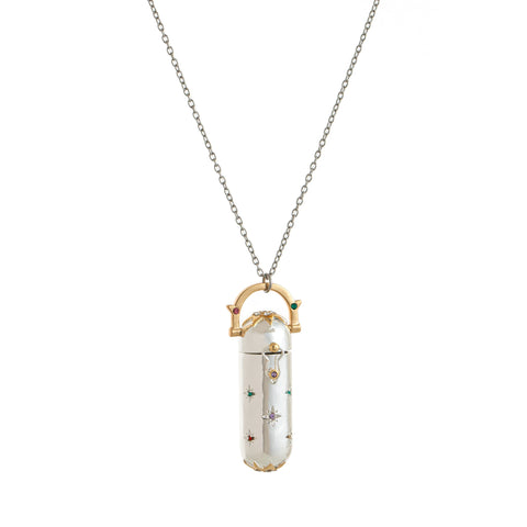 Necklace with a pendant on a white background
