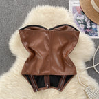VIXEN Zip Corset-Top-SAINT CHIC
