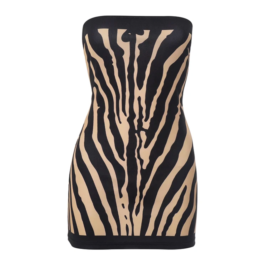 ZEBRA ILLUSION Mini Dress-dress-SAINT CHIC Main image
