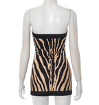 ZEBRA ILLUSION Mini Dress-dress-SAINT CHIC