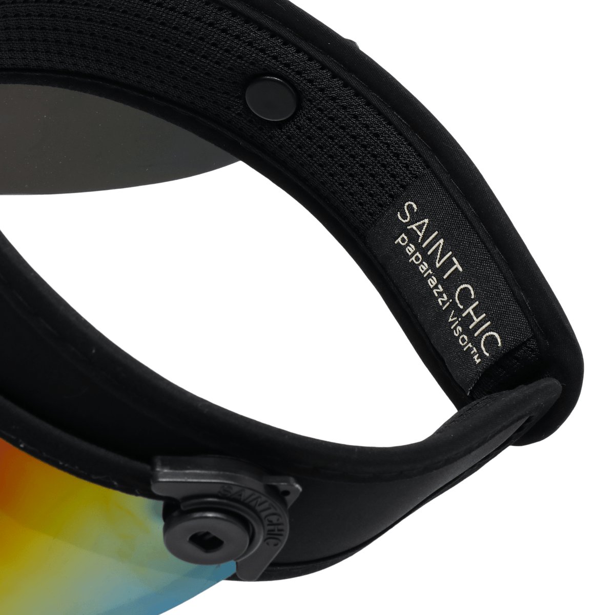BLACK PAPARAZZI VISOR® 2.0 – Original Rainbow Lens UV Sun Shield with UPF 50+-Hats-SAINT CHIC-SAINT CHIC