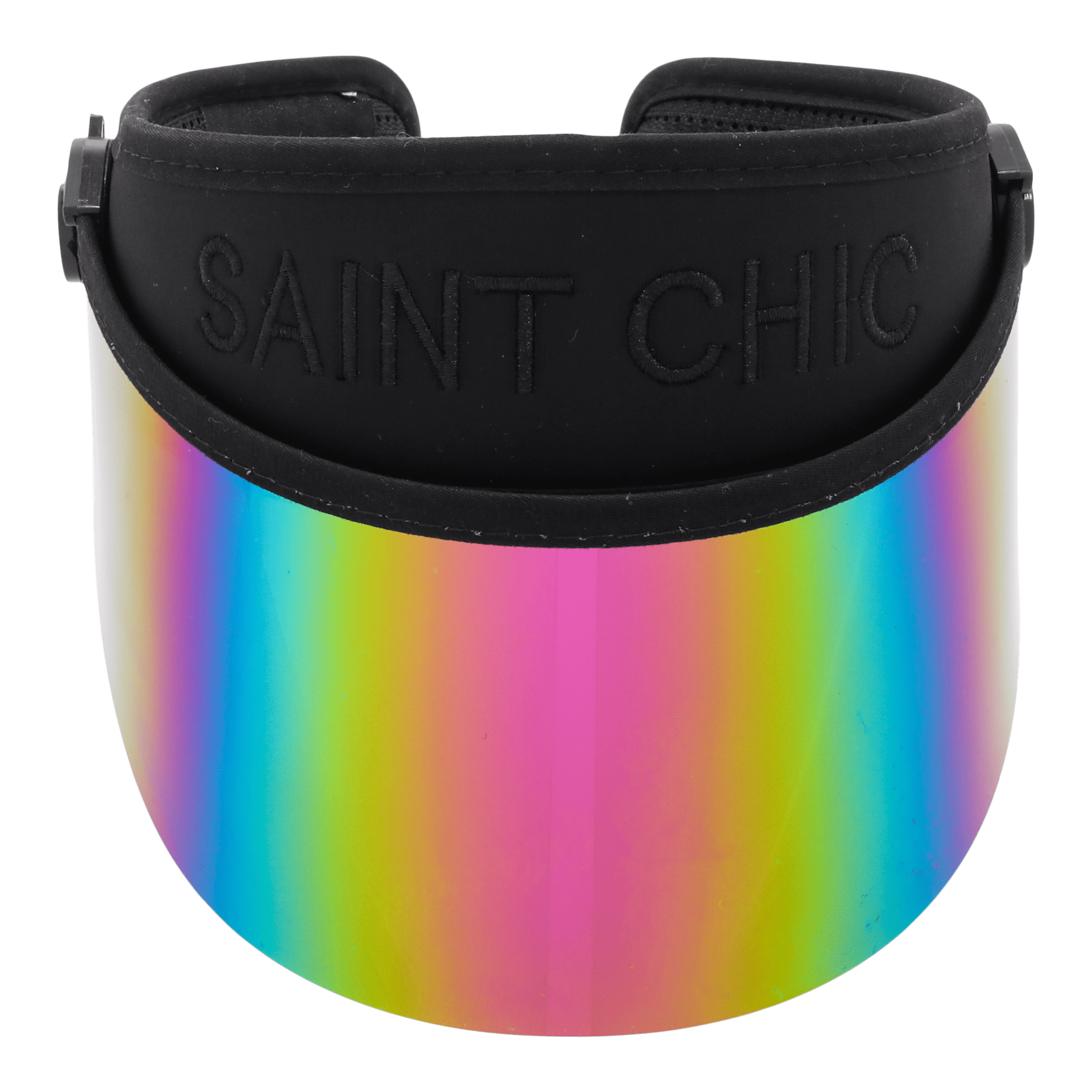 BLACK PAPARAZZI VISOR® 2.0 – Original Rainbow Lens UV Sun Shield with UPF 50+-Hats-SAINT CHIC