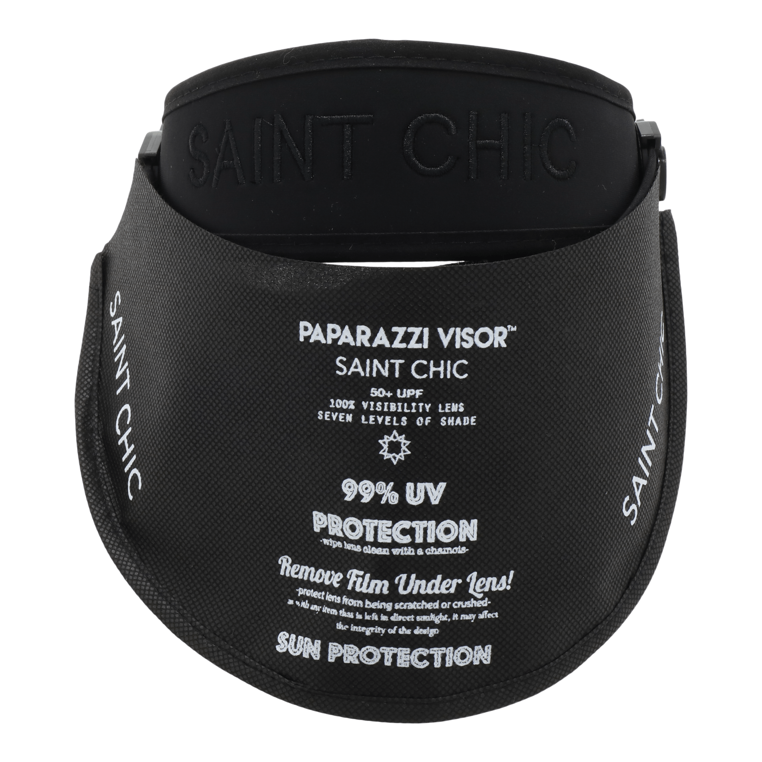 BLACKOUT Paparazzi Visor® 2.0 – All-Black Sun Shield-Hats-SAINT CHIC