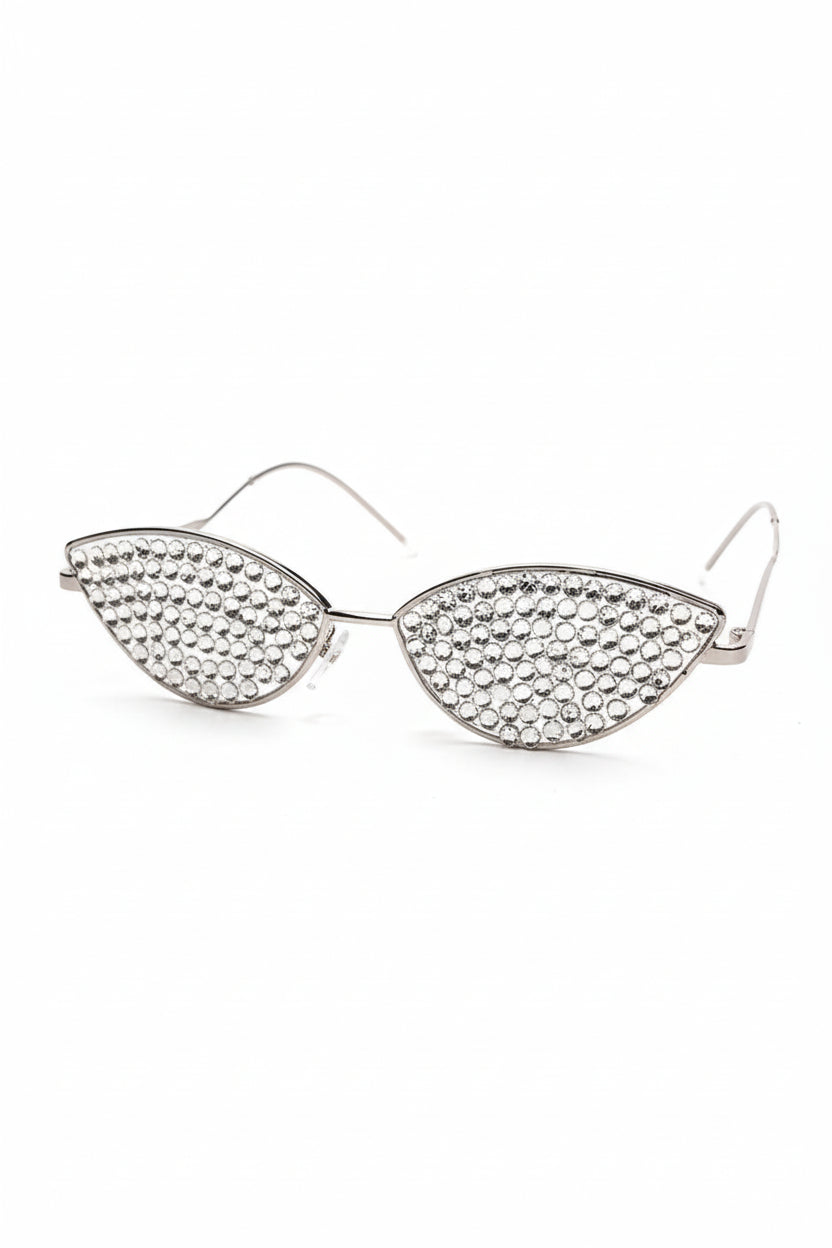 CAT-EYE Rhinestone Sun Glasses-Sunglasses-SAINT CHIC Main image