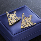DALLAS Triangle Collar Pins – Metalwork Statement Brooches-brooch-SAINT CHIC