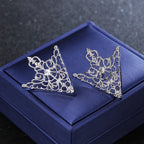 DALLAS Triangle Collar Pins – Metalwork Statement Brooches-brooch-SAINT CHIC