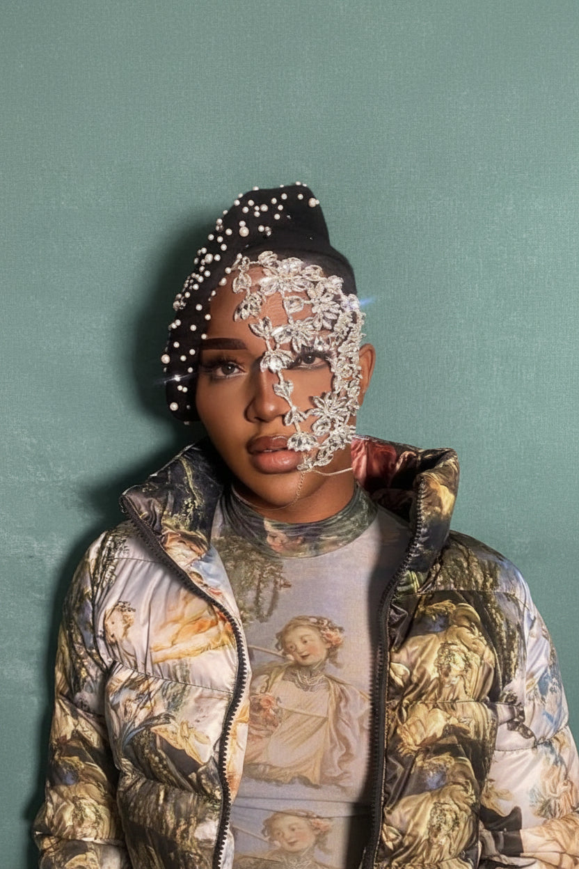 FLEUR Crystal Mask-MASKS-SAINT CHIC