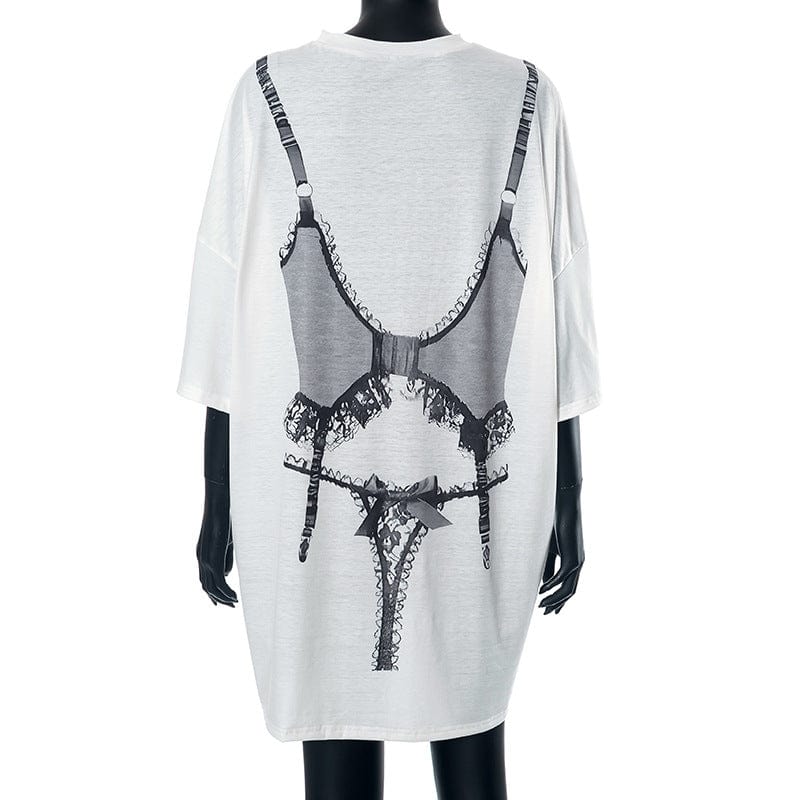 LACE Graphic Tee-Tee Shirt-SAINT CHIC