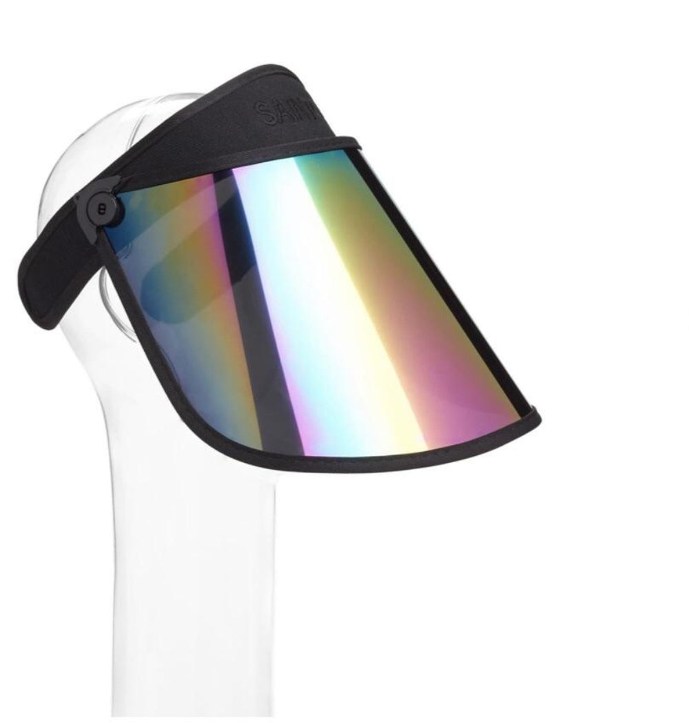 PAPARAZZI VISOR® 1.0 – Black Rainbow Lens Sun Shield-Hats-SAINT CHIC